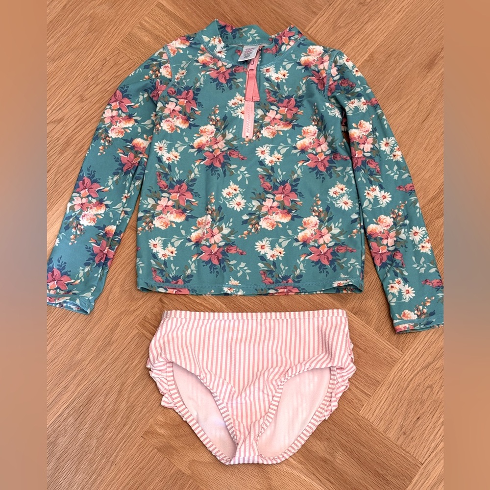 Rufflebutts Two Piece Swimsuit- Size 7